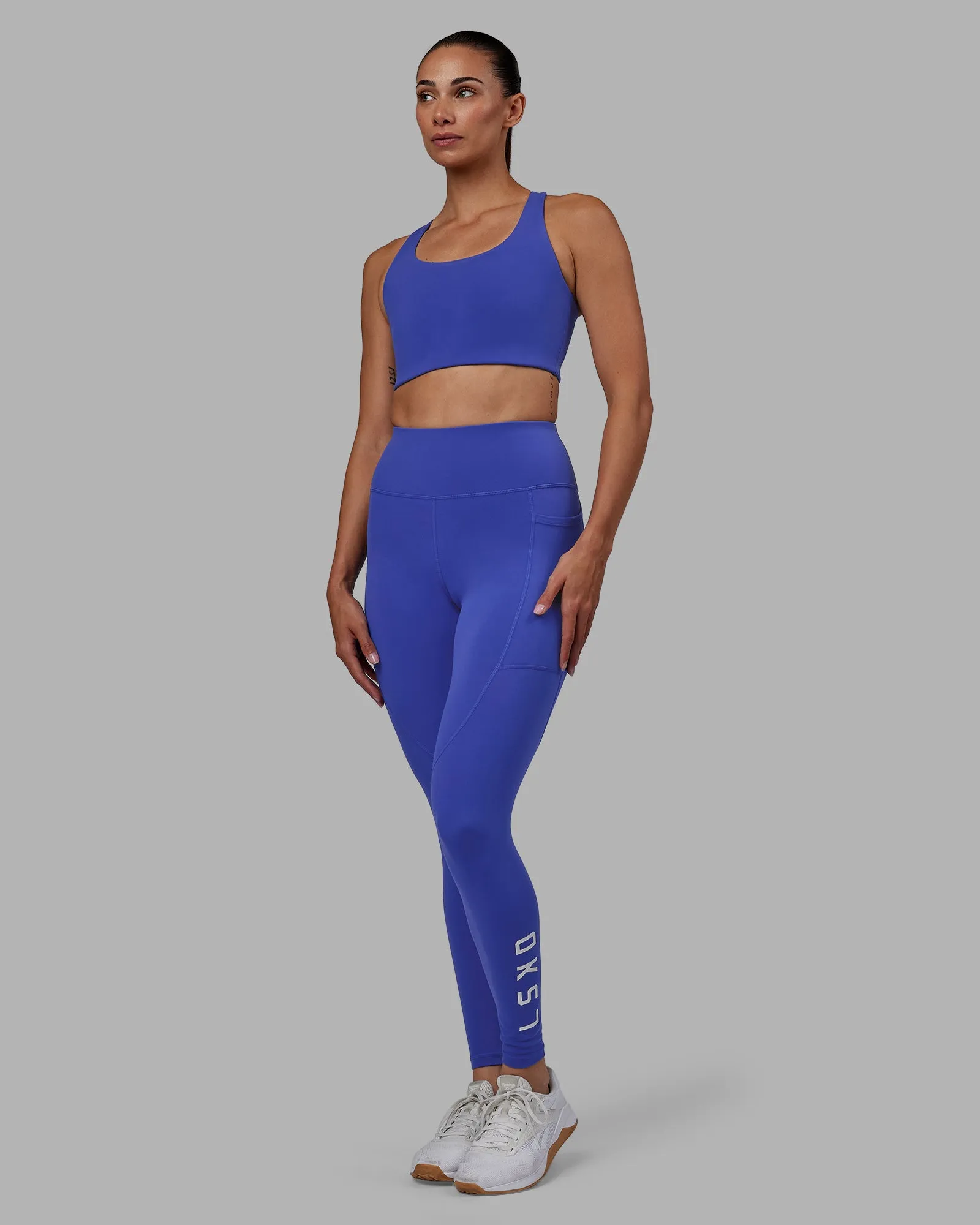 Rep Ultra High-Rise Full Length Legging Pockets - Power Cobalt-White sold by LSKD product image thumbnail 3