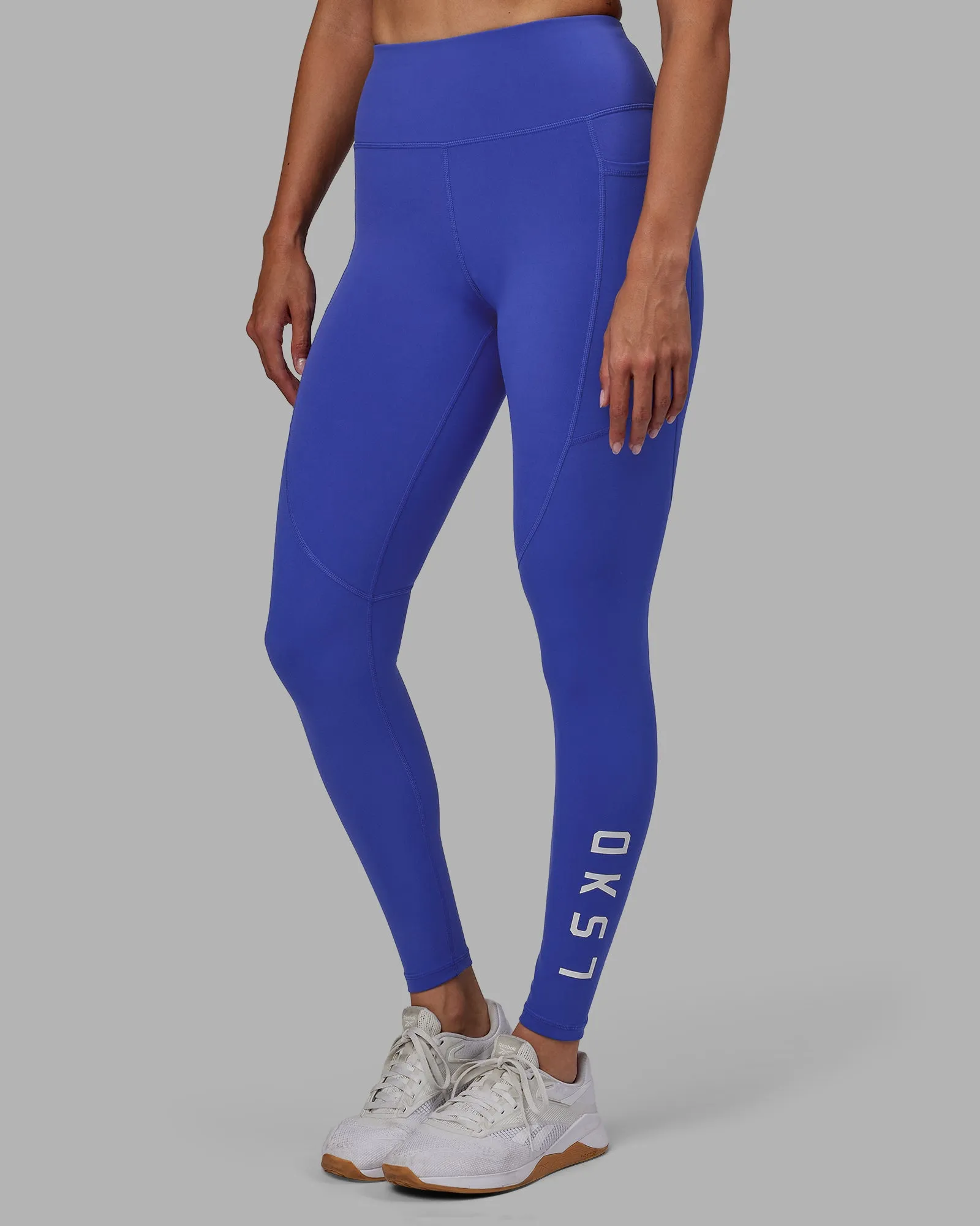 Rep Ultra High-Rise Full Length Legging Pockets - Power Cobalt-White sold by LSKD product image thumbnail 2