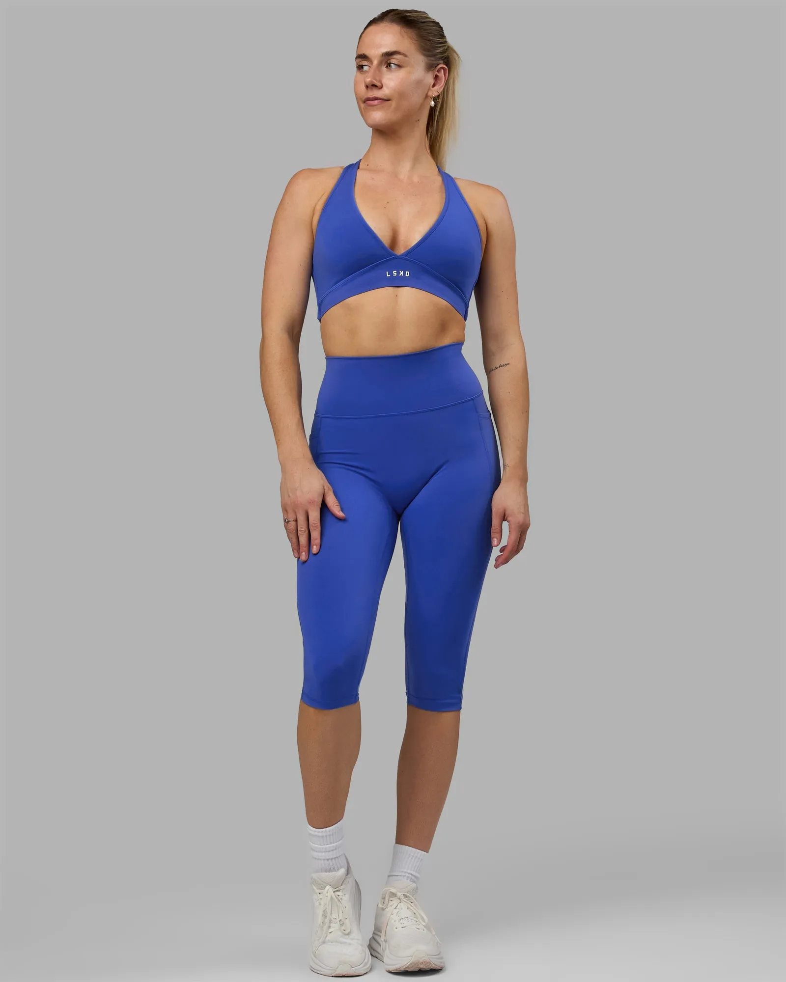Fusion Ultra High-Rise 3/4 Legging Pockets - Power Cobalt sold by LSKD product image thumbnail 5