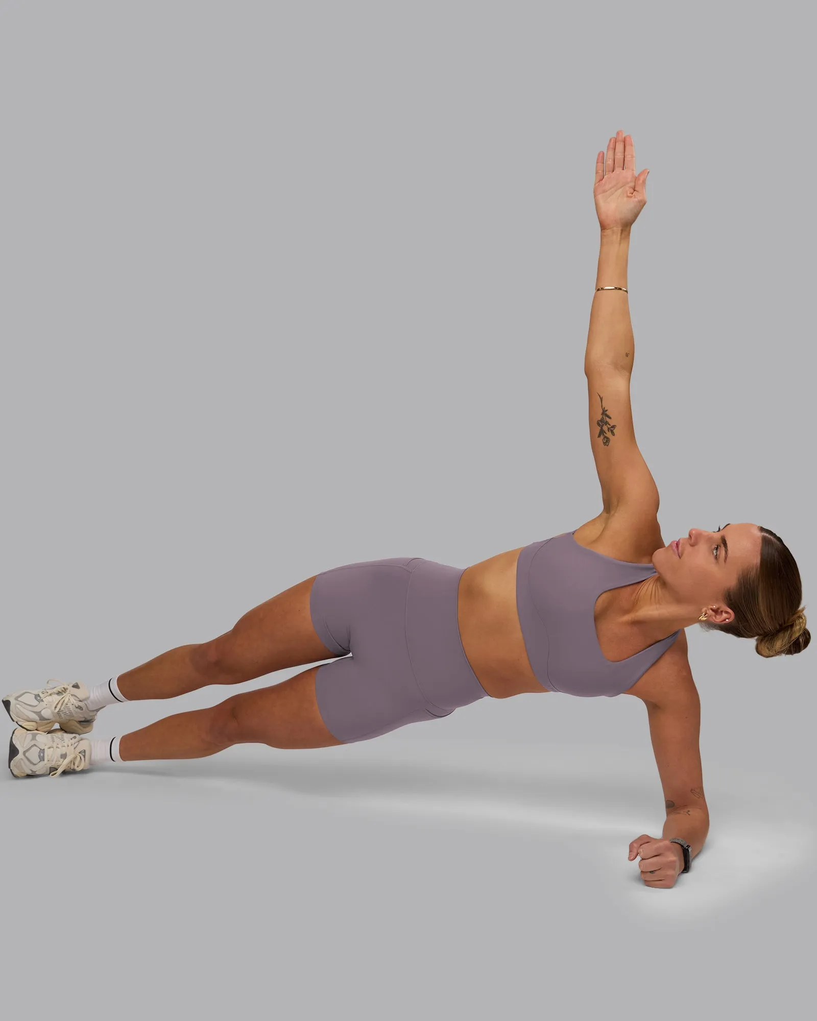 Elixir Ultra High-Rise 4" Short Pockets - Purple Sage sold by LSKD product image thumbnail 2