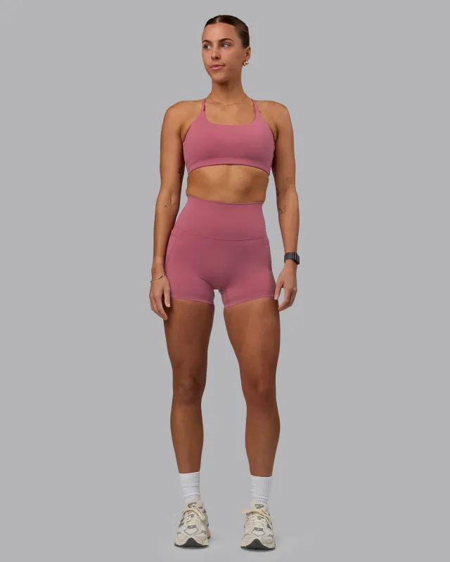 Elixir Ultra High-Rise 4" Short Pockets - Mauve Haze sold by LSKD