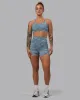 Elixir Ultra High-Rise 4" Short Pockets - Tranquil-Elemental Blue sold by LSKD