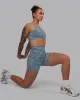 Elixir Ultra High-Rise 4" Short Pockets - Tranquil-Elemental Blue sold by LSKD