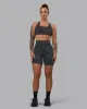 Elixir Ultra High-Rise 6" Short Pockets - Tranquil-Black sold by LSKD