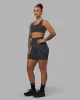 Elixir Ultra High-Rise 6" Short Pockets - Tranquil-Black sold by LSKD