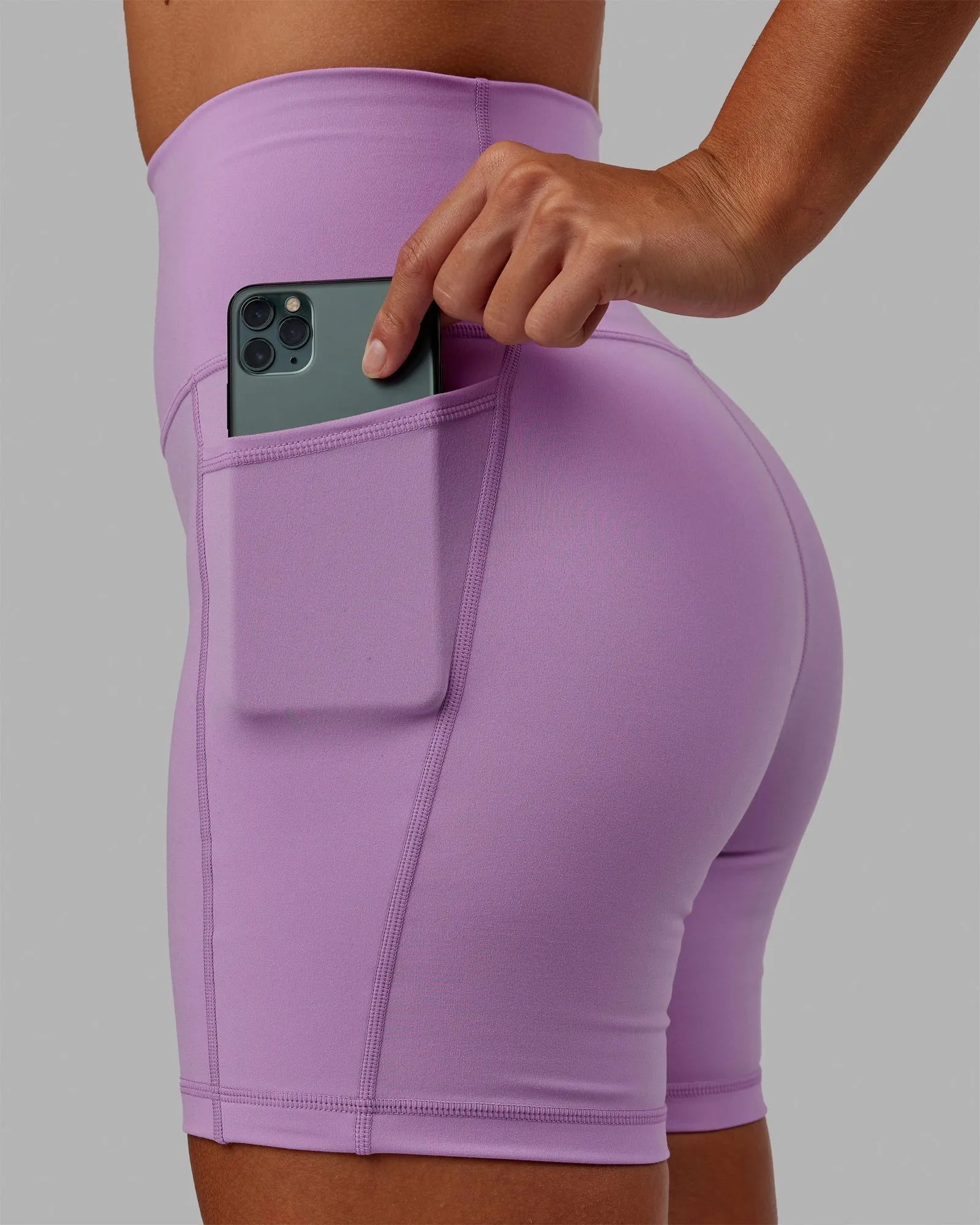 Fusion Ultra High-Rise 6" Short Pockets - Light Violet sold by LSKD product image thumbnail 4