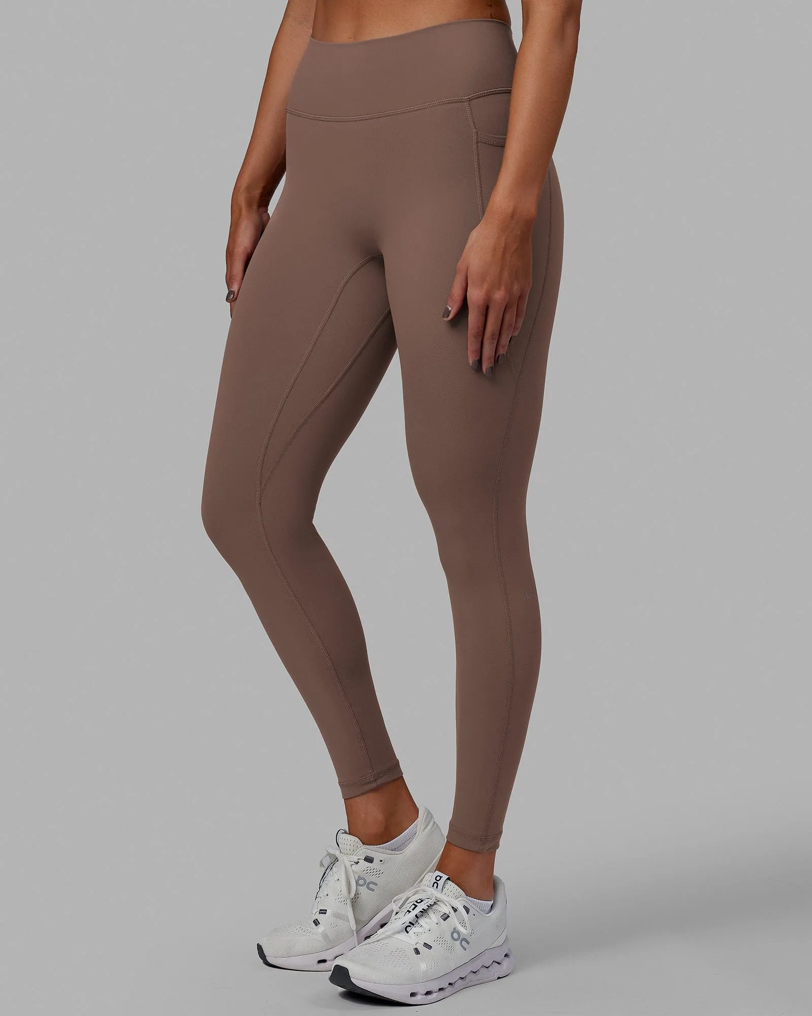 Fusion Ultra High-Rise Full Length Legging Pockets - Deep Taupe sold by LSKD