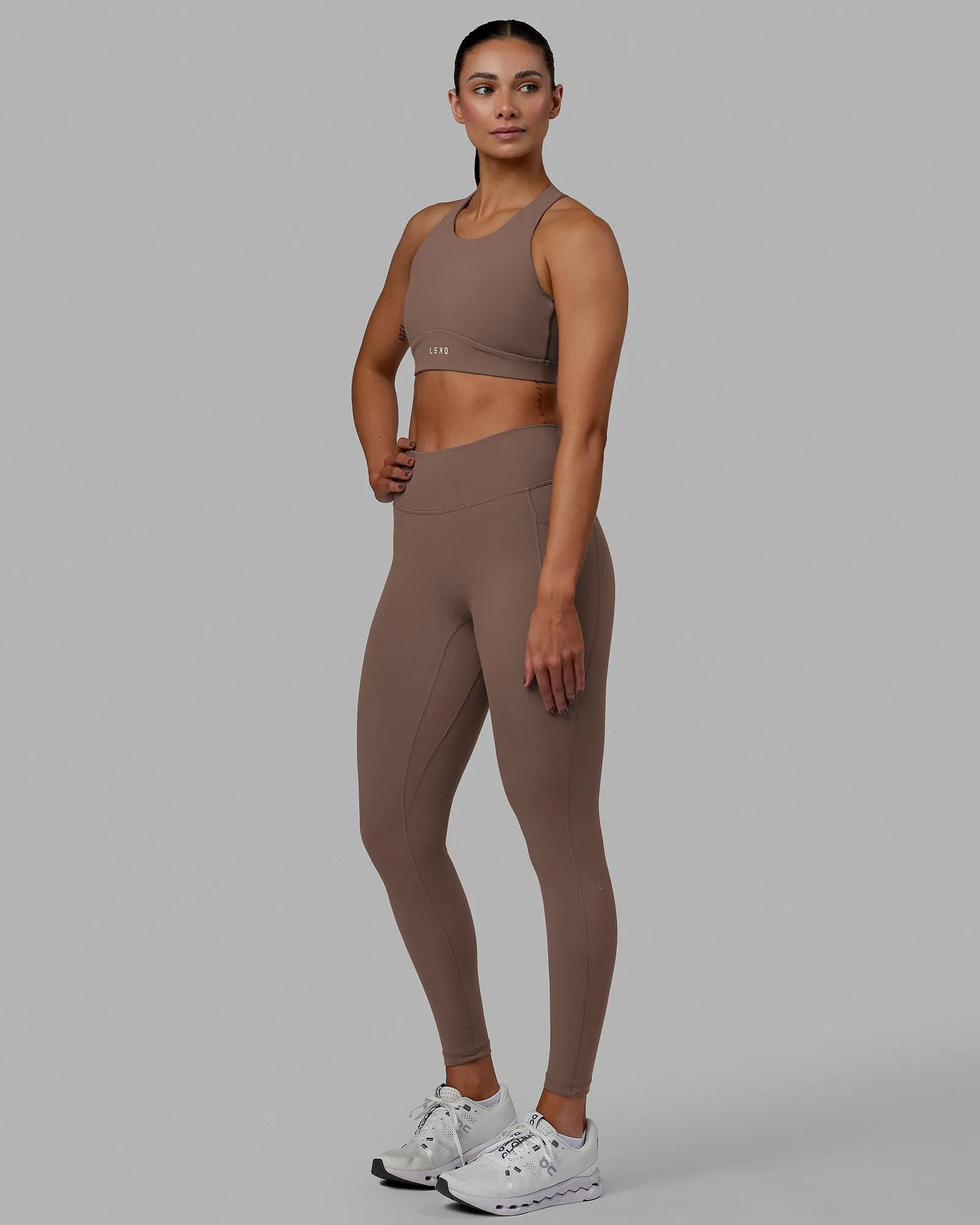 Fusion Ultra High-Rise Full Length Legging Pockets - Deep Taupe sold by LSKD product image thumbnail 3
