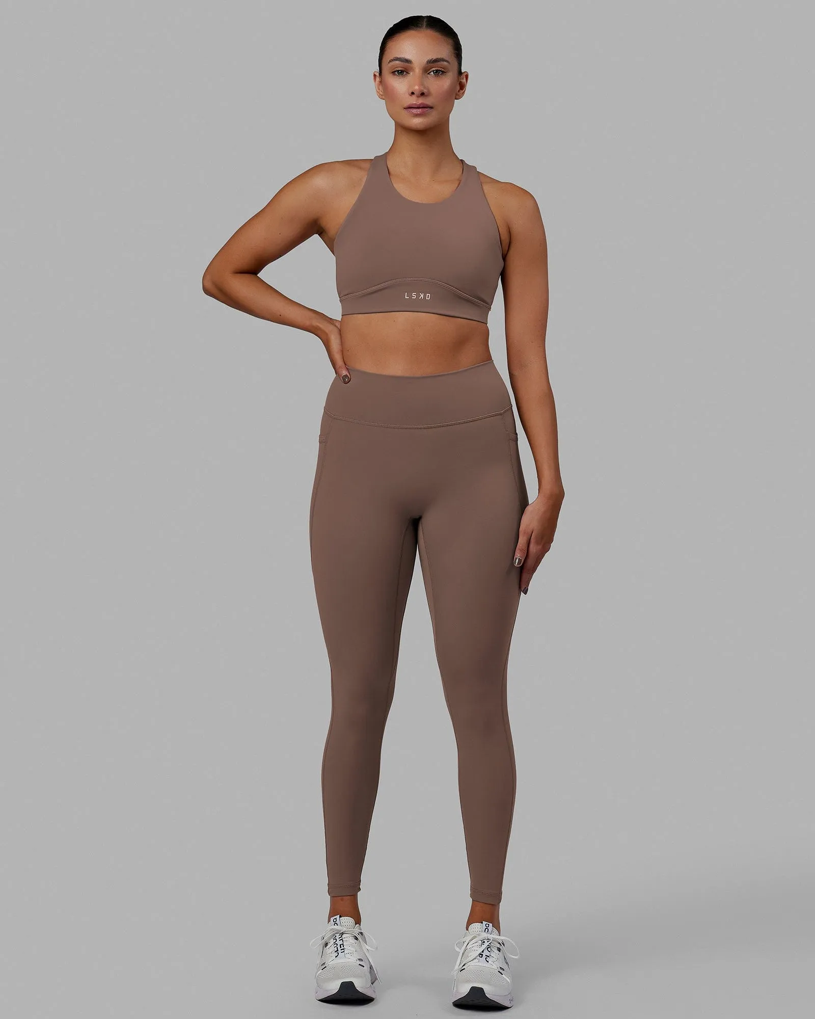Fusion Ultra High-Rise Full Length Legging Pockets - Deep Taupe sold by LSKD product image thumbnail 2