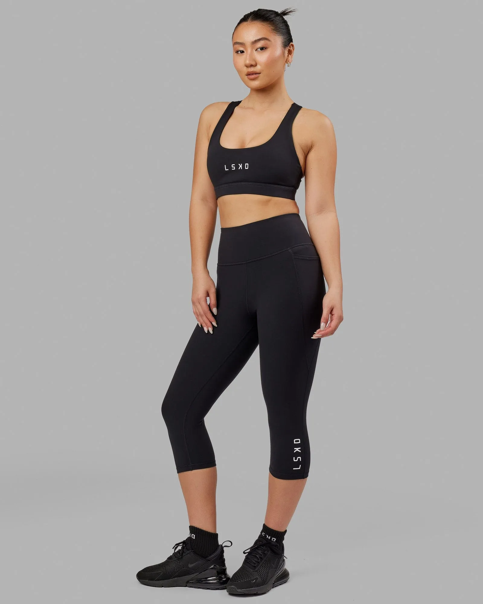 Flux Ultra High-Rise 3/4 Legging Pockets - Black sold by LSKD