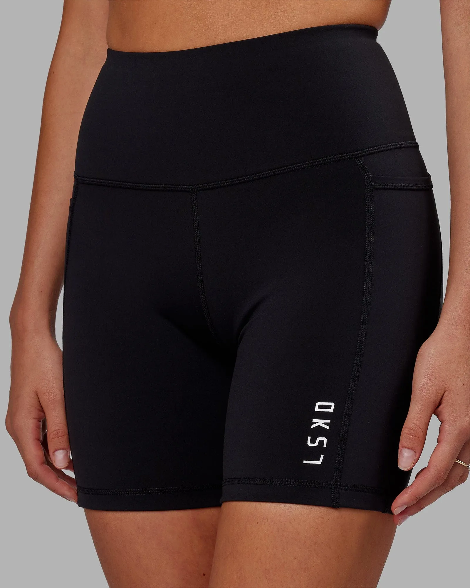 Flux Ultra High-Rise 6" Short Pockets - Black sold by LSKD