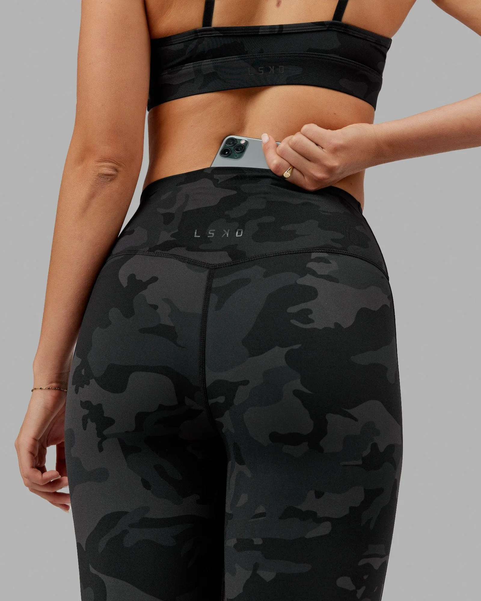 Elixir Ultra High-Rise Full Length Legging - Black Camo sold by LSKD product image thumbnail 4