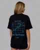 Trust The Process 2.0 FLXCotton Tee Oversize - Black-Blue Atoll sold by LSKD