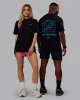 Trust The Process 2.0 FLXCotton Tee Oversize - Black-Blue Atoll sold by LSKD