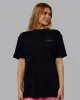 Trust The Process 2.0 FLXCotton Tee Oversize - Black-Blue Atoll sold by LSKD