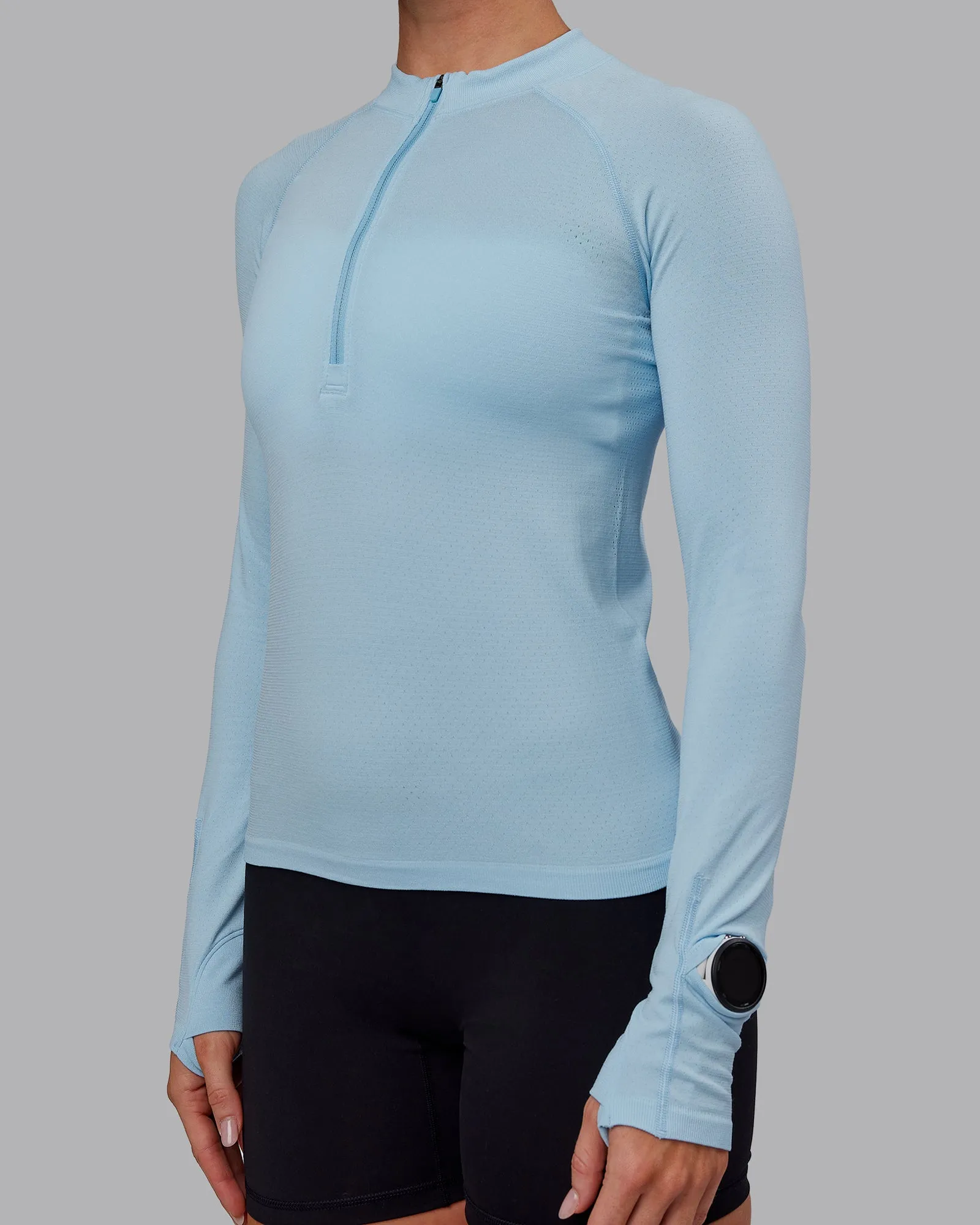 AeroFLX+ Long Sleeve Half Zip - Glacial Blue/Glacial Blue sold by LSKD product image thumbnail 2