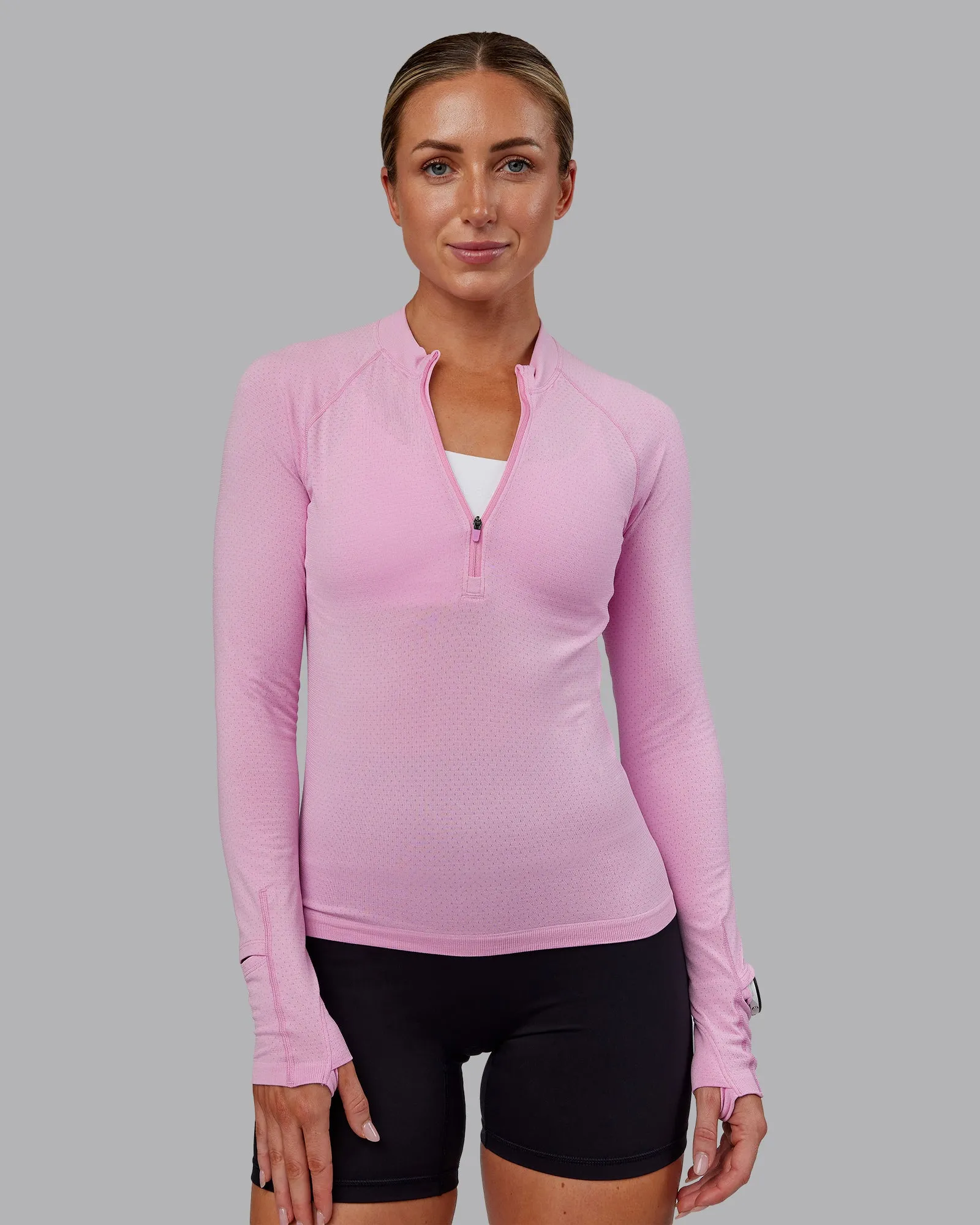 AeroFLX+ Long Sleeve Half Zip - Bubblegum/Pirouette sold by LSKD