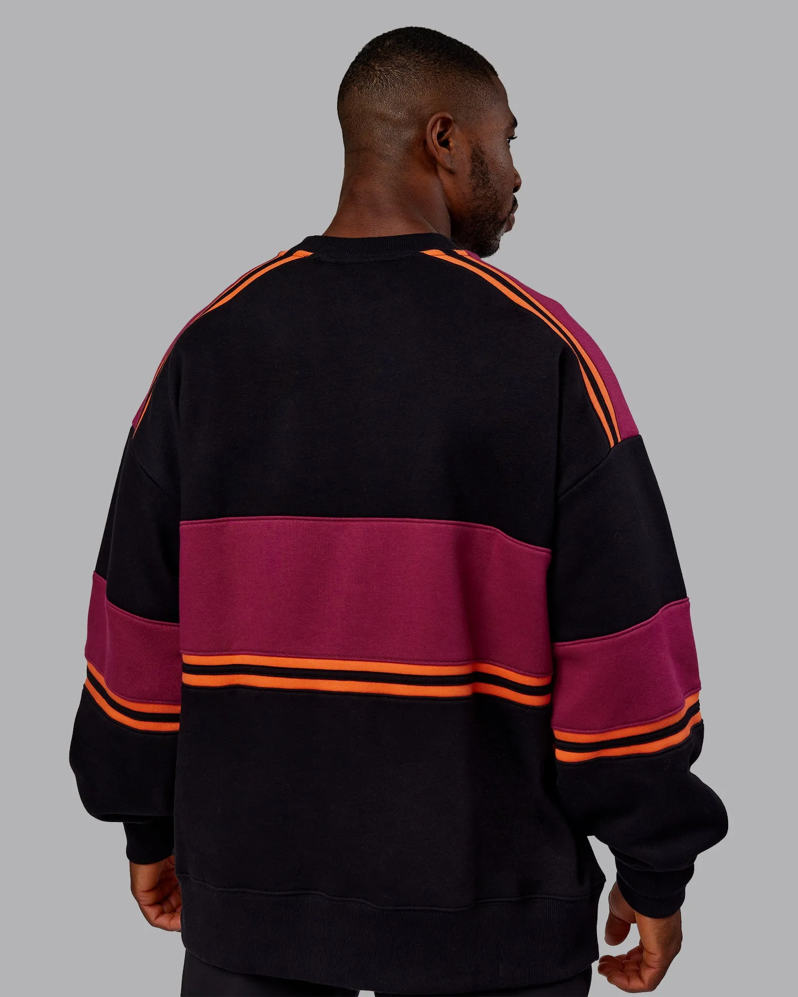 A-Team Sweater Oversize - Black-Plum Berry sold by LSKD product image thumbnail 4