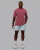 Rise & Lift Washed FLXCotton Oversized Tee - Plum Berry-Ultra Orange sold by LSKD
