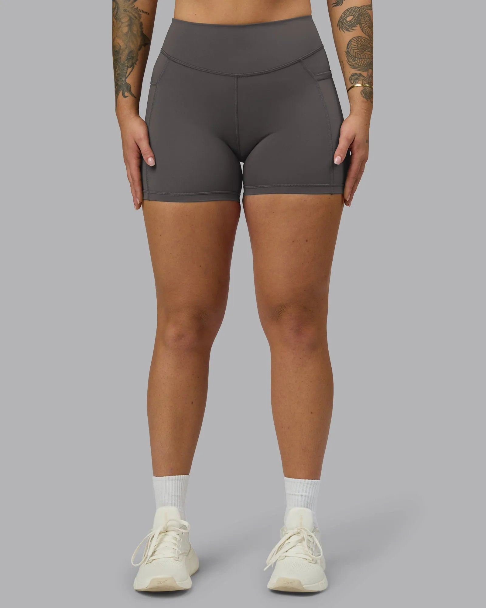Elite High-Rise 4" Short Pockets - Dark Storm sold by LSKD