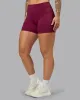 Elite High-Rise 4" Short Pockets - Plum Berry sold by LSKD