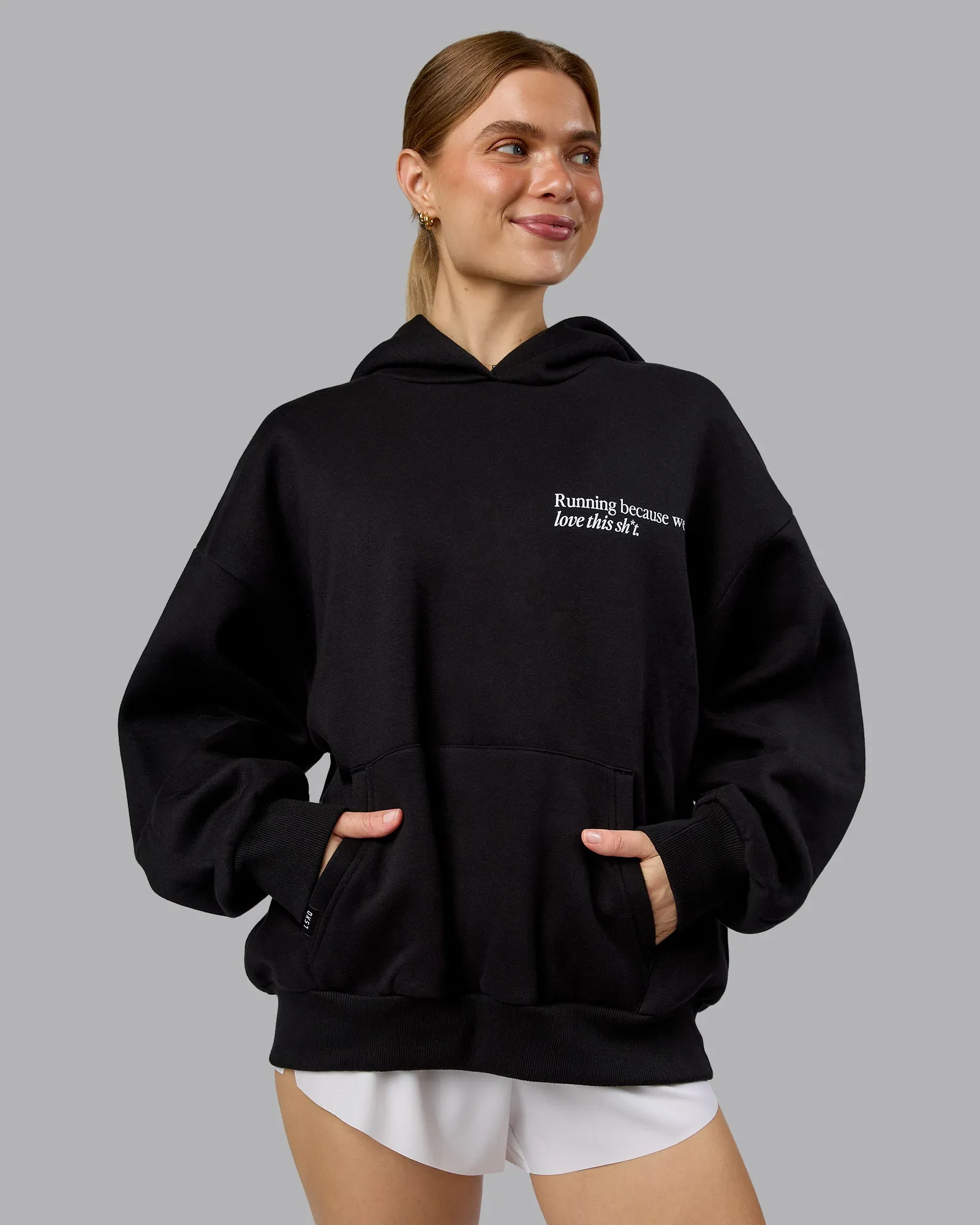 Checklist Oversized Hoodie - Black sold by LSKD product image thumbnail 4