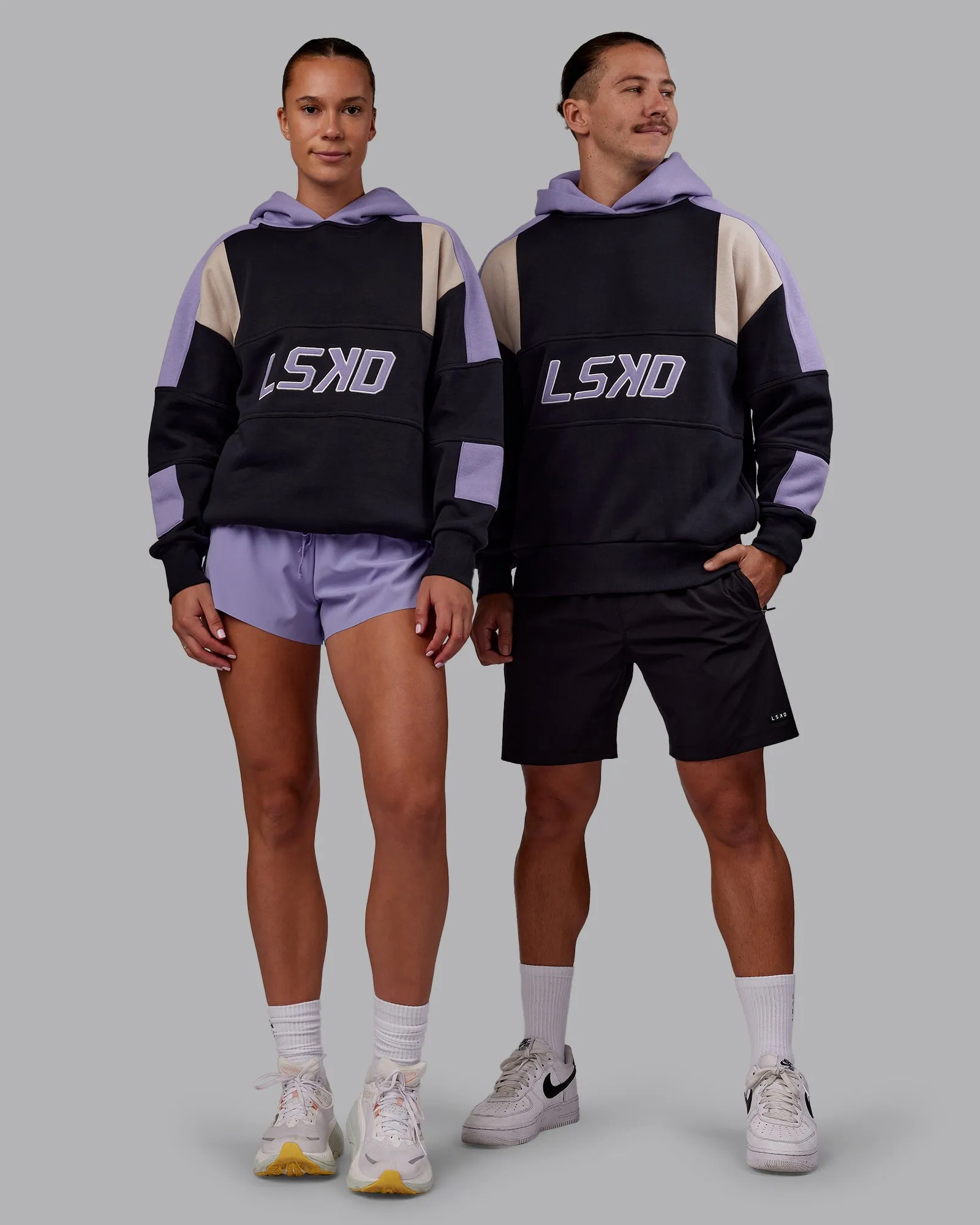 Slam Oversized Hoodie - Caviar-Violet Ray sold by LSKD