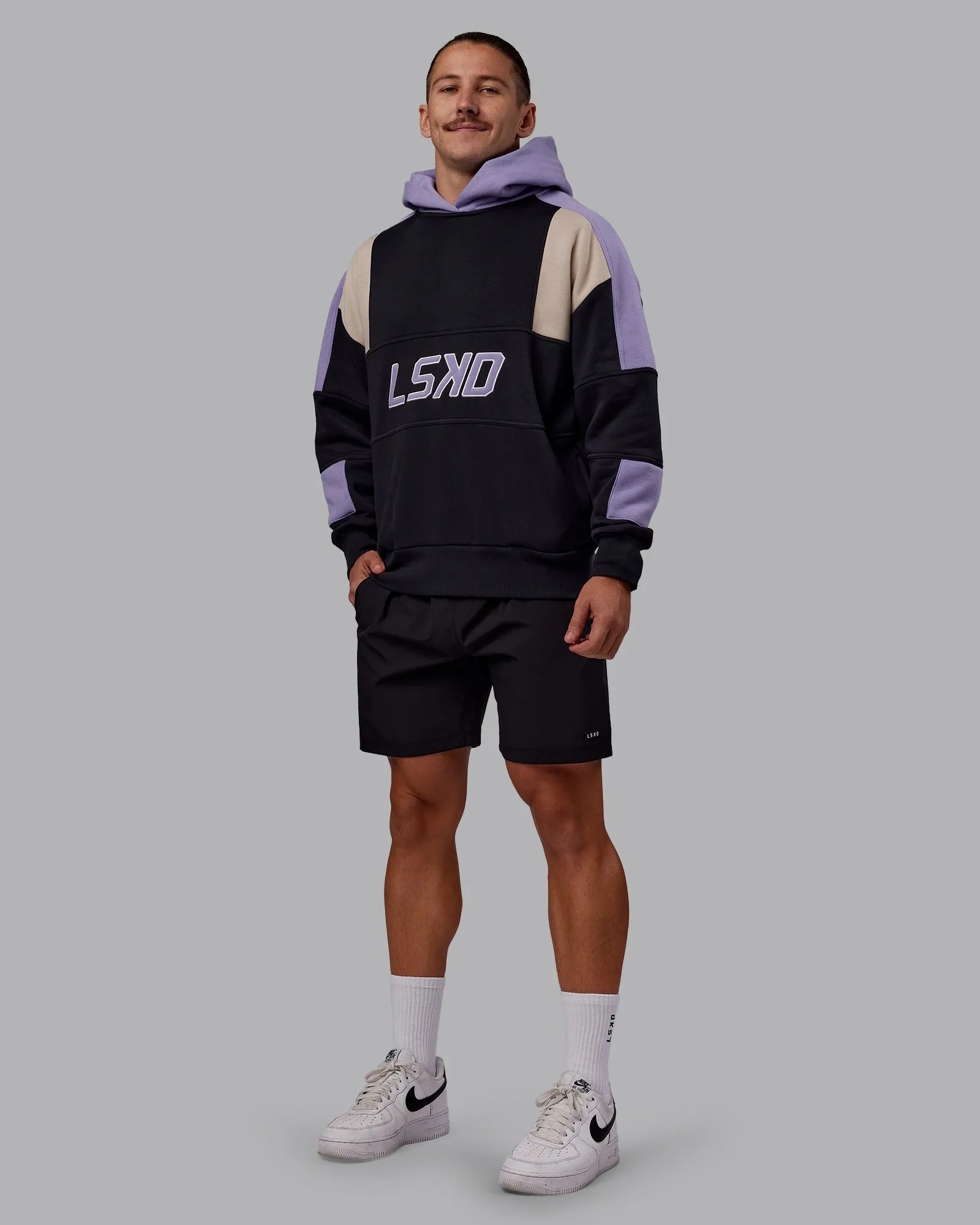 Slam Oversized Hoodie - Caviar-Violet Ray sold by LSKD product image thumbnail 5