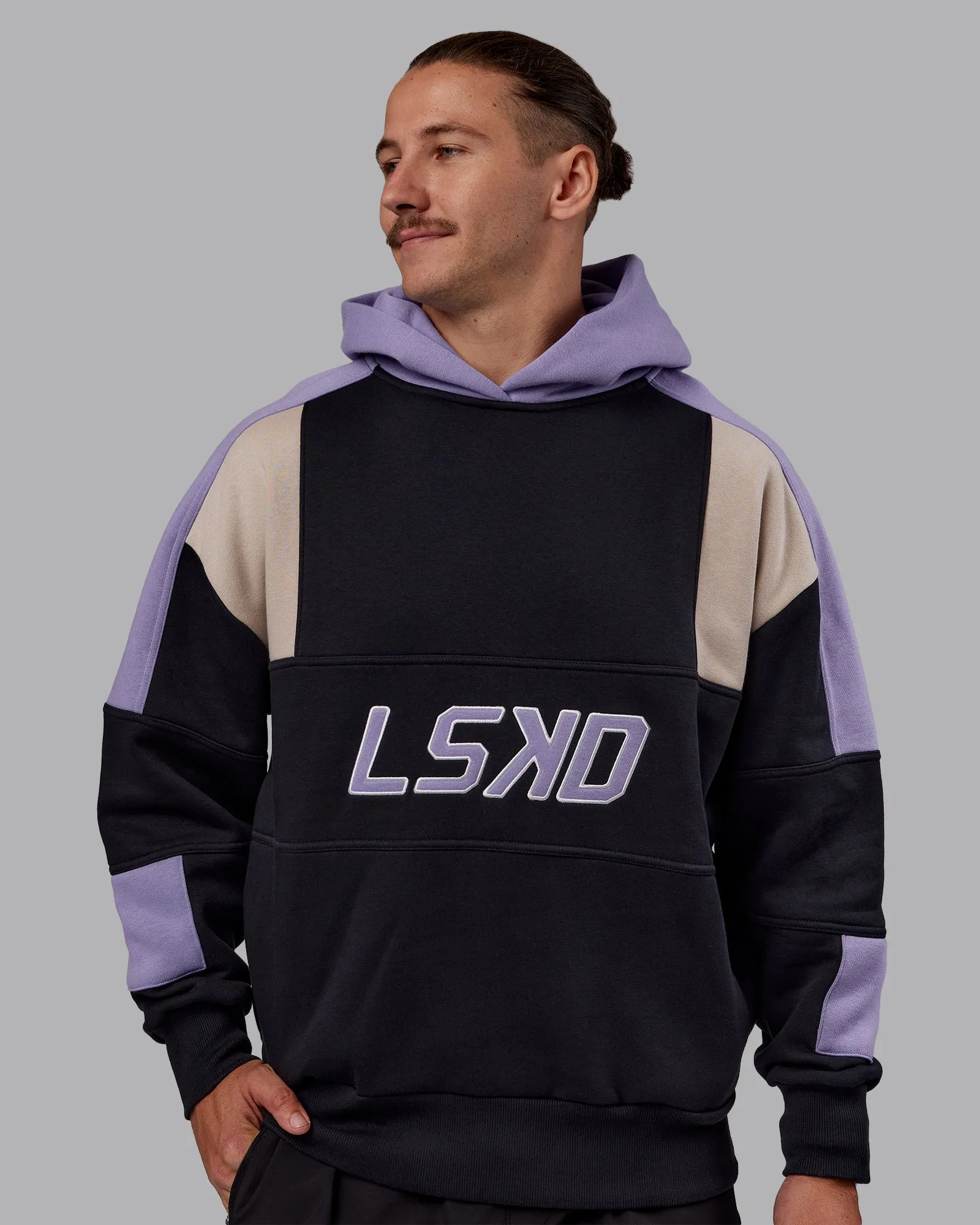 Slam Oversized Hoodie - Caviar-Violet Ray sold by LSKD product image thumbnail 3