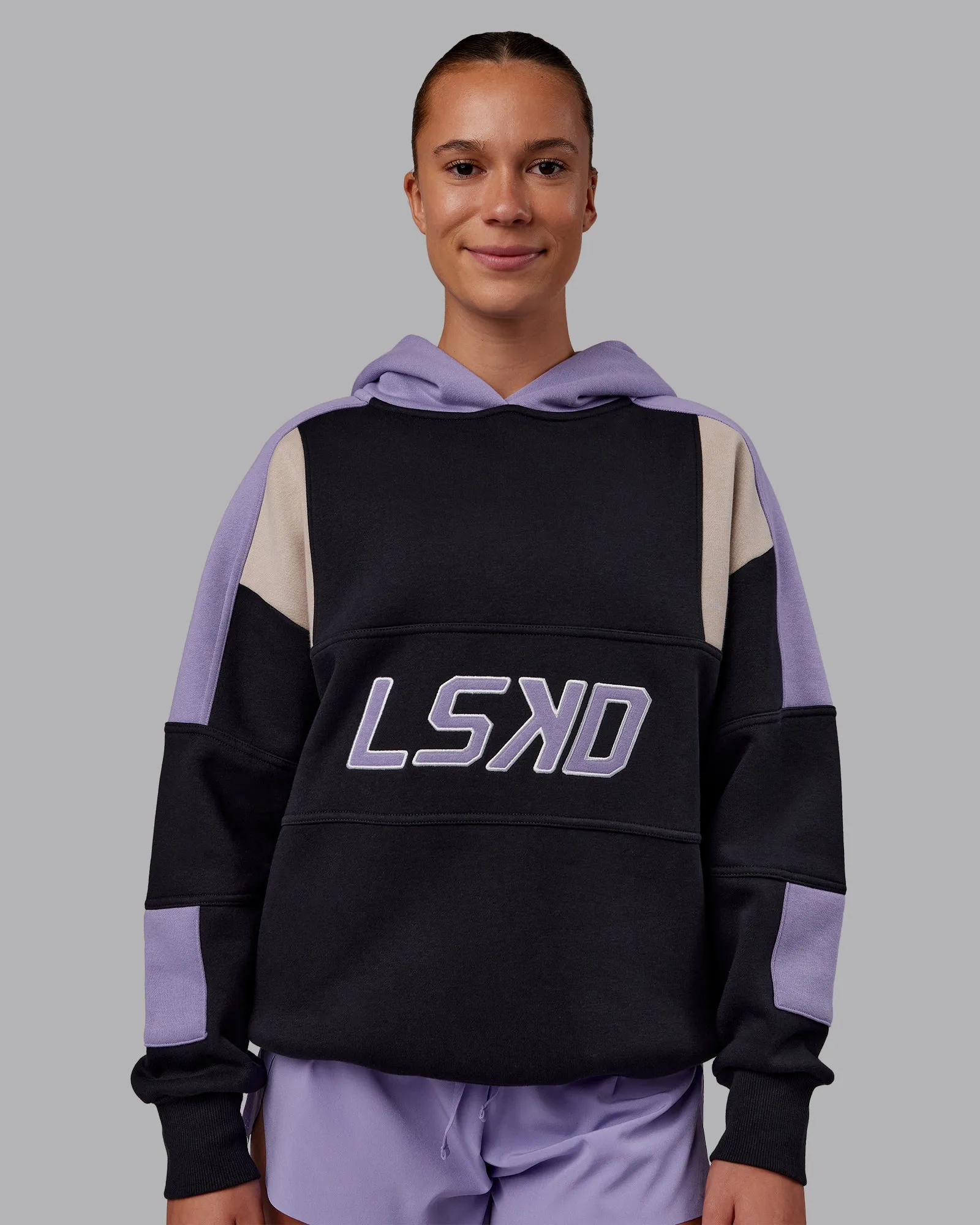 Slam Oversized Hoodie - Caviar-Violet Ray sold by LSKD product image thumbnail 2