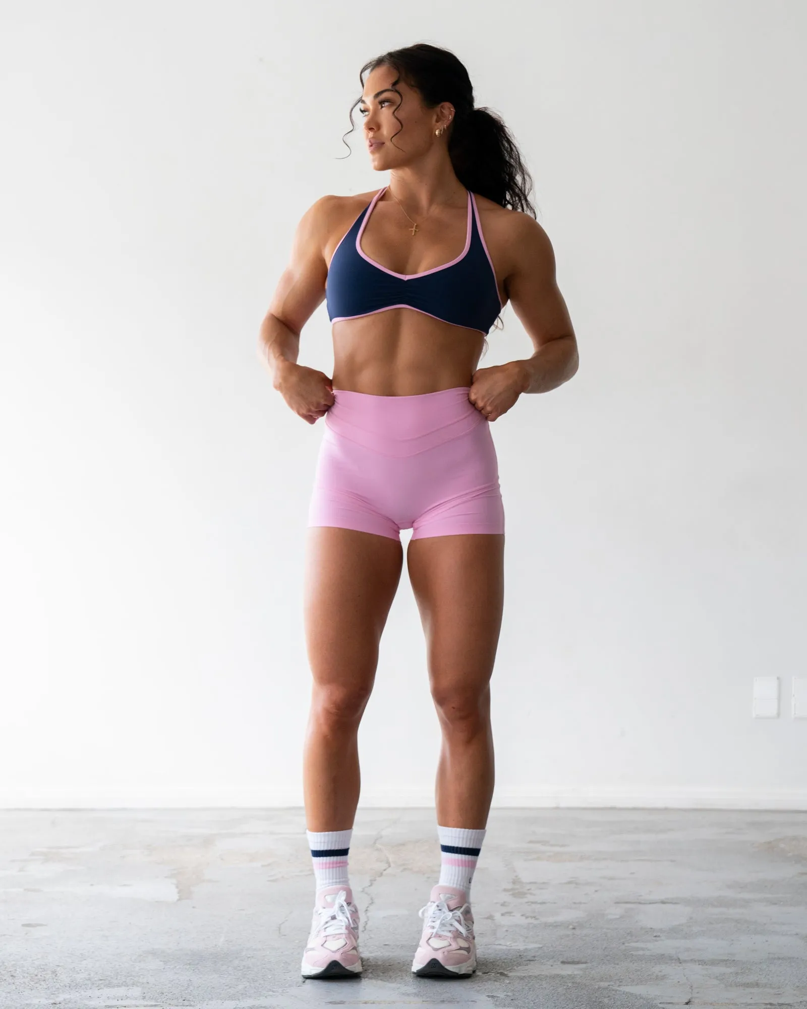 Enhance Ultra High-Rise 4" Short - Pink Frosting sold by LSKD