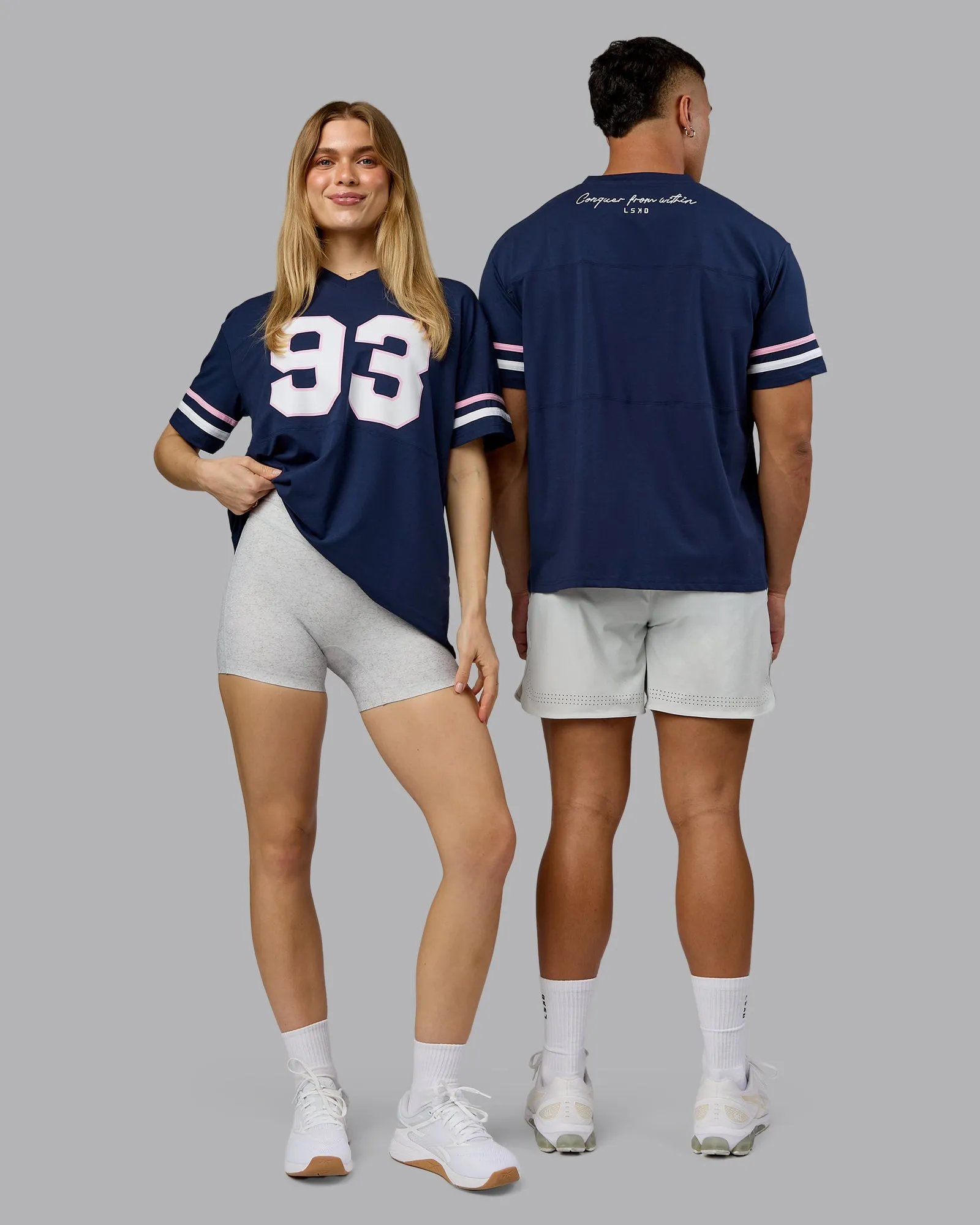 Fearless FLXCotton Tee - Future Navy-Pink Frosting sold by LSKD product image thumbnail 2