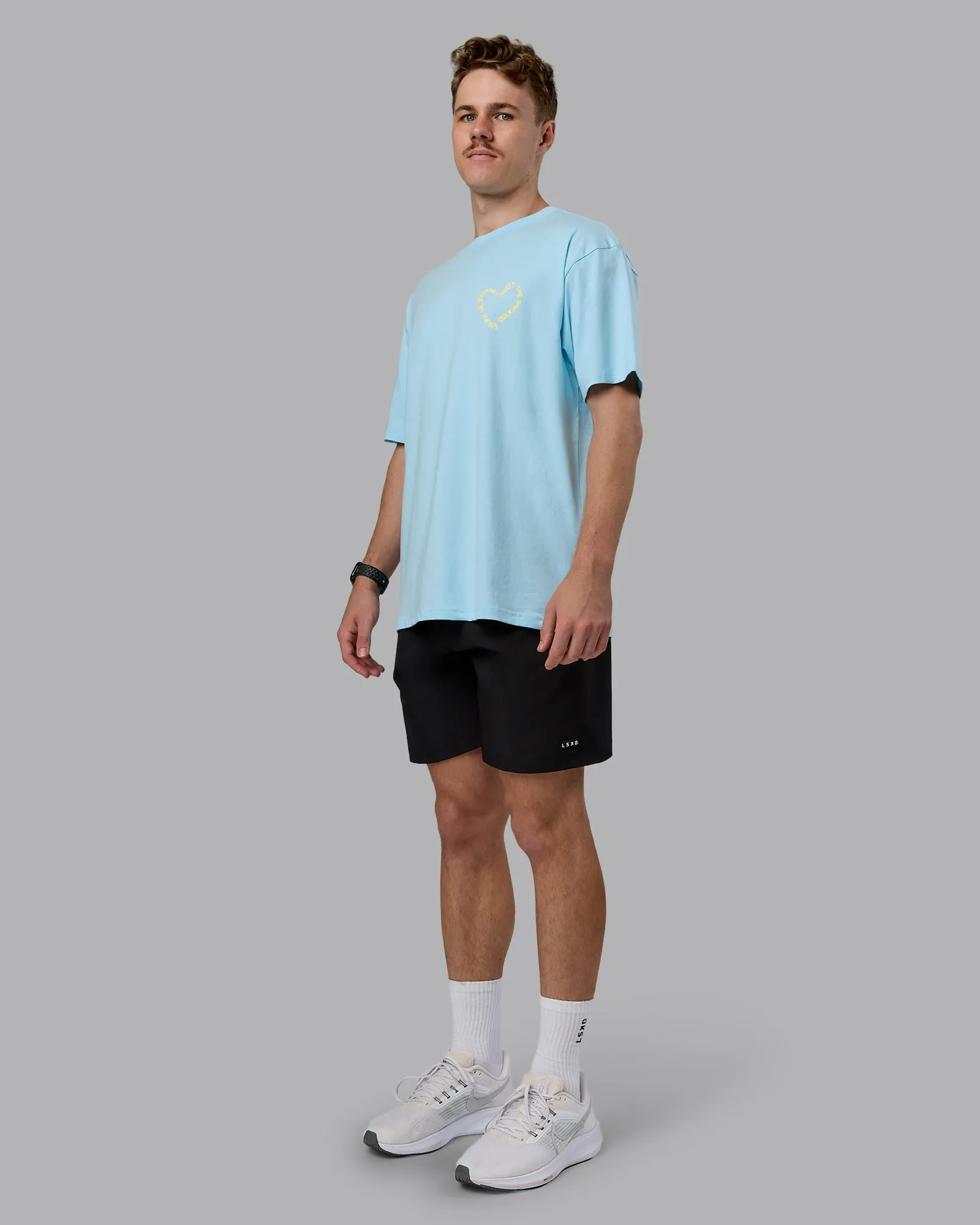 Love The Process FLXCotton Oversize Tee - Crystal Blue-Lemon sold by LSKD product image thumbnail 5