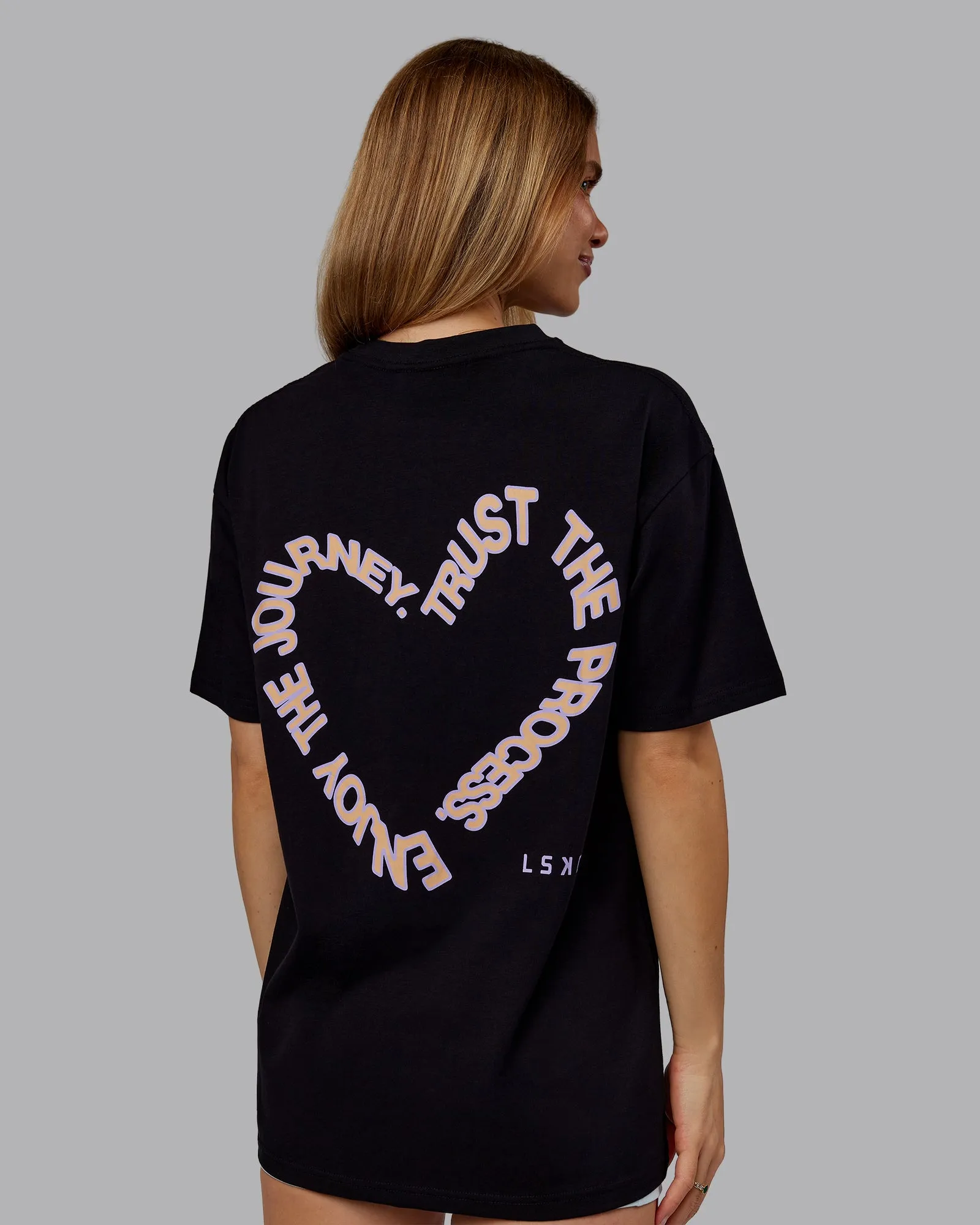 Love The Process FLXCotton Oversize Tee - Black-Peach Fuzz sold by LSKD product image thumbnail 2