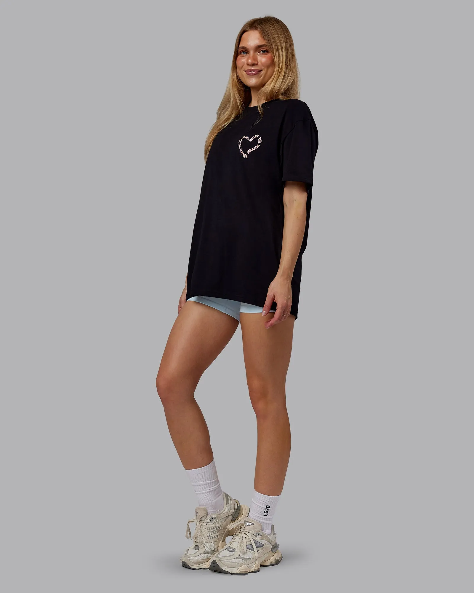 Love The Process FLXCotton Oversize Tee - Black-Peach Fuzz sold by LSKD product image thumbnail 5