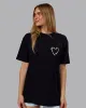 Love The Process FLXCotton Oversize Tee - Black-Peach Fuzz sold by LSKD