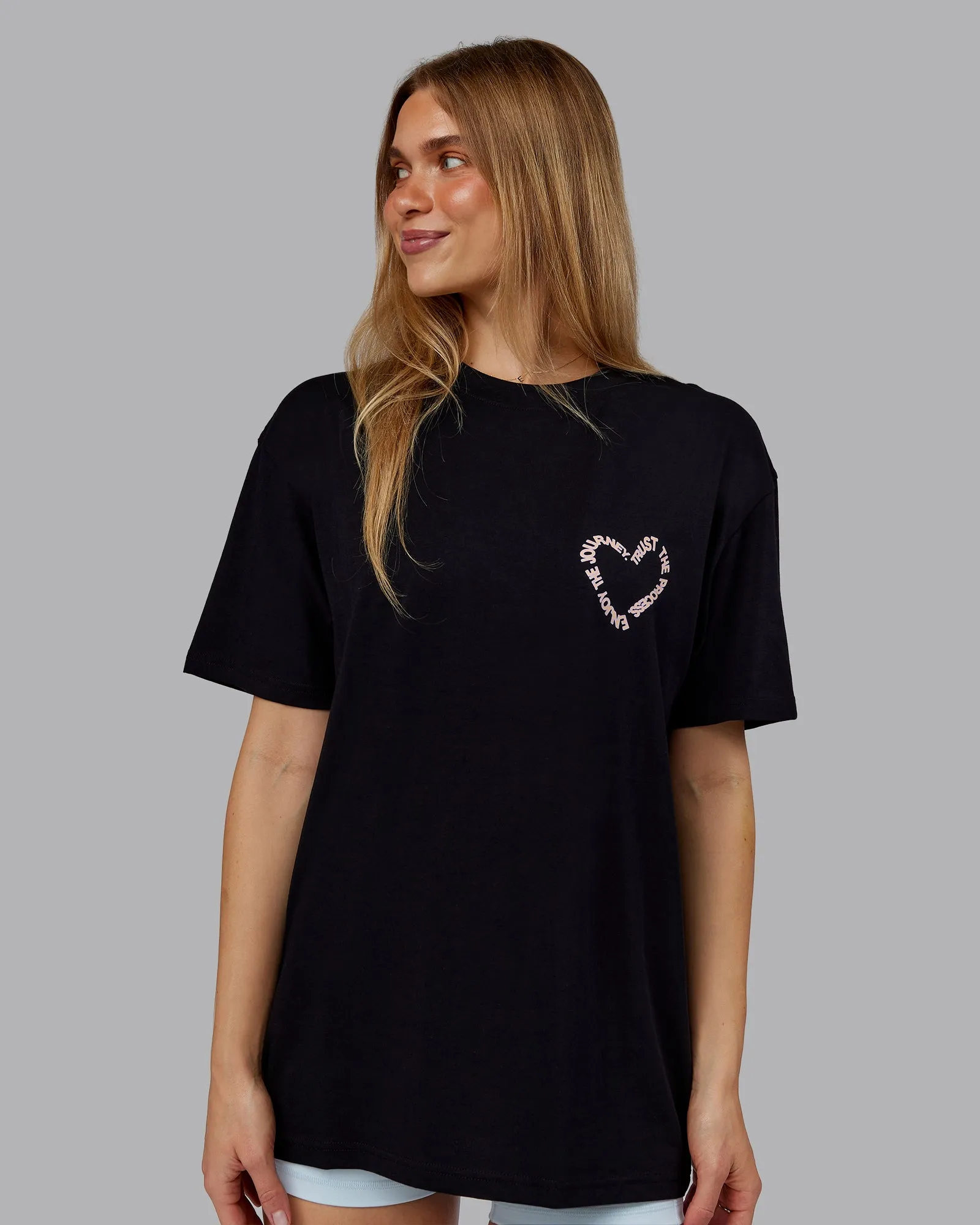 Love The Process FLXCotton Oversize Tee - Black-Peach Fuzz sold by LSKD product image thumbnail 4