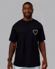 Love The Process FLXCotton Oversize Tee - Black-Peach Fuzz sold by LSKD