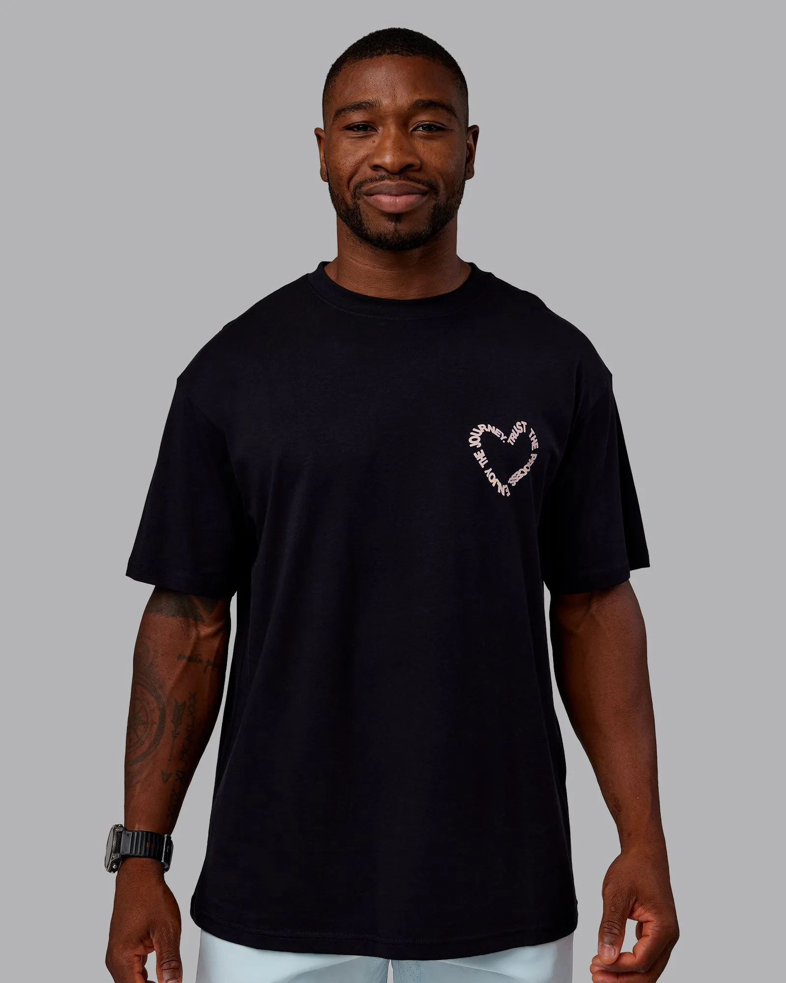 Love The Process FLXCotton Oversize Tee - Black-Peach Fuzz sold by LSKD product image thumbnail 3