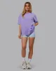 Go-To FLXCotton Oversized Tee - Violet Ray-White sold by LSKD