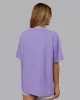 Go-To FLXCotton Oversized Tee - Violet Ray-White sold by LSKD