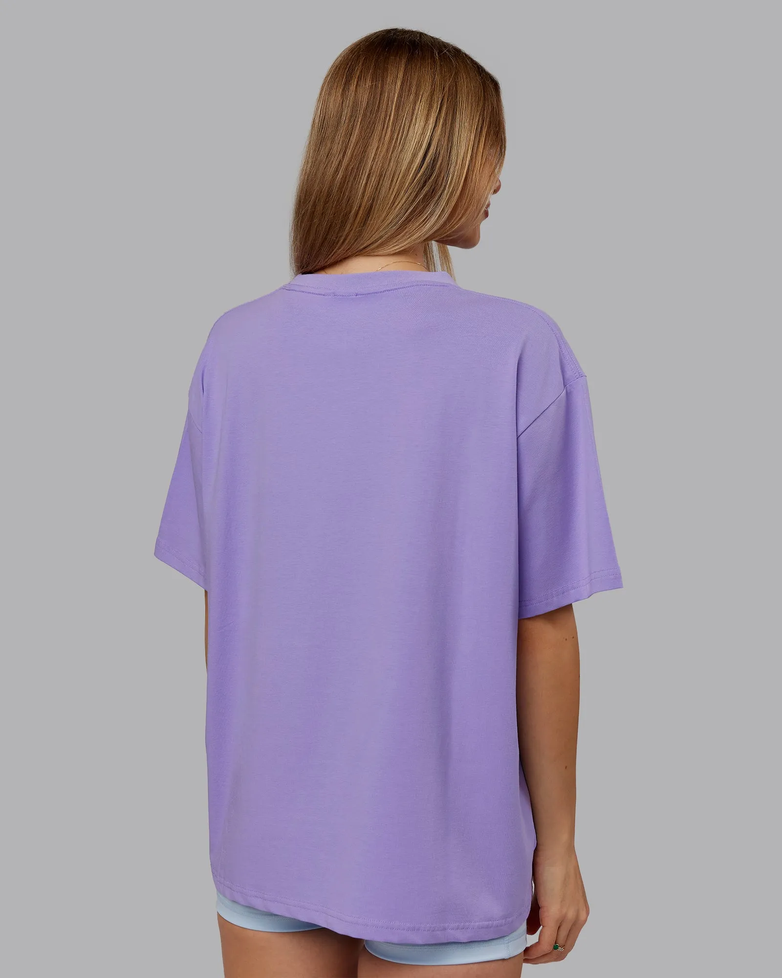 Go-To FLXCotton Oversized Tee - Violet Ray-White sold by LSKD product image thumbnail 3