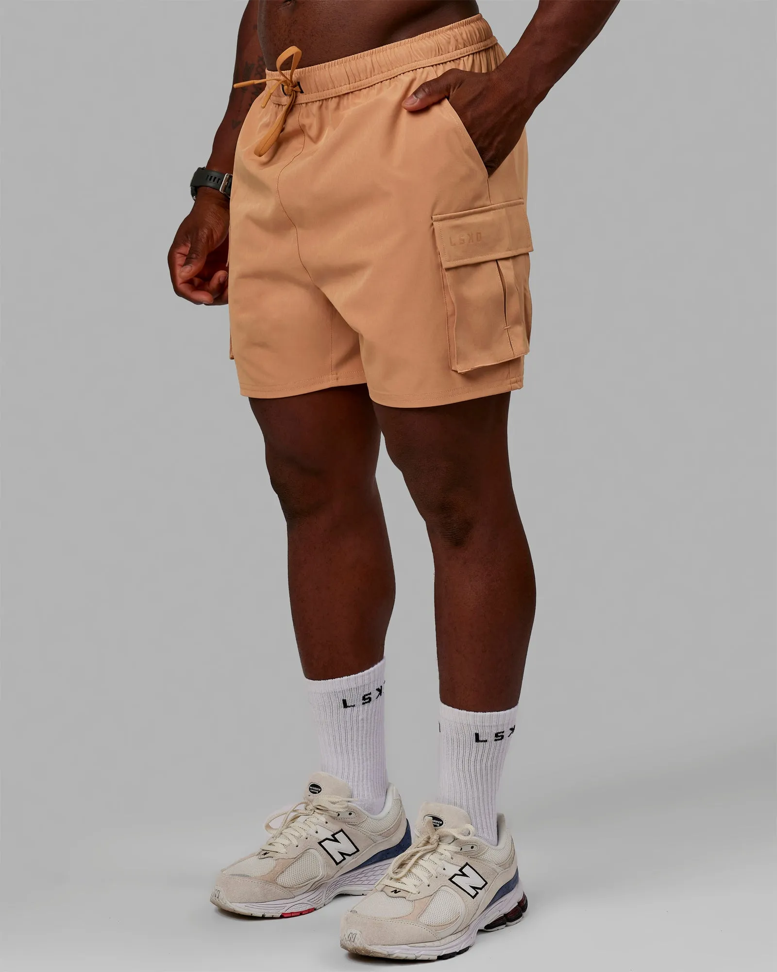 Energy Stretch 6" Performance Cargo Short - Latte sold by LSKD product image thumbnail 2