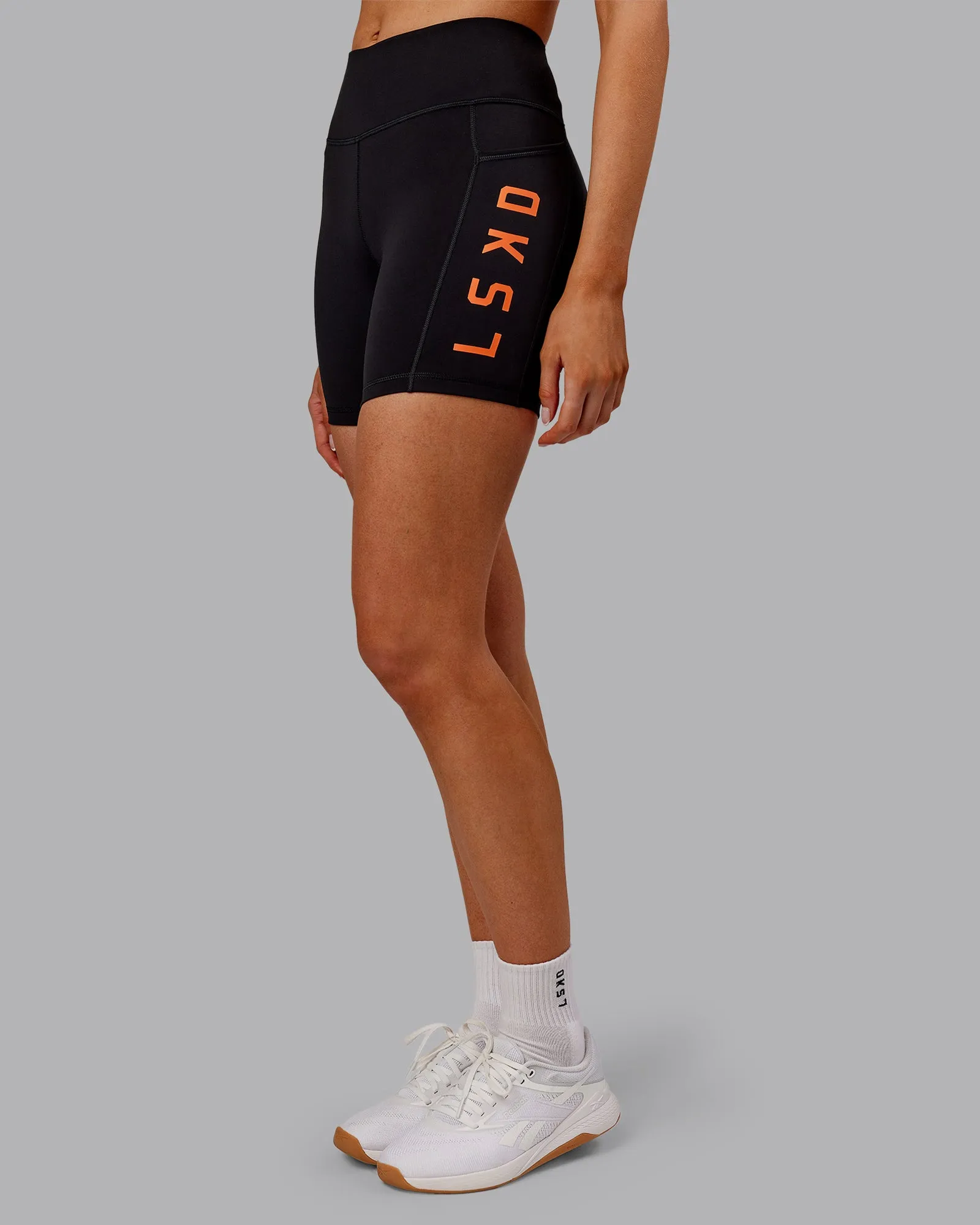 Rep Ultra High-Rise 6" Short Pockets - Black-Ultra Orange sold by LSKD product image thumbnail 3