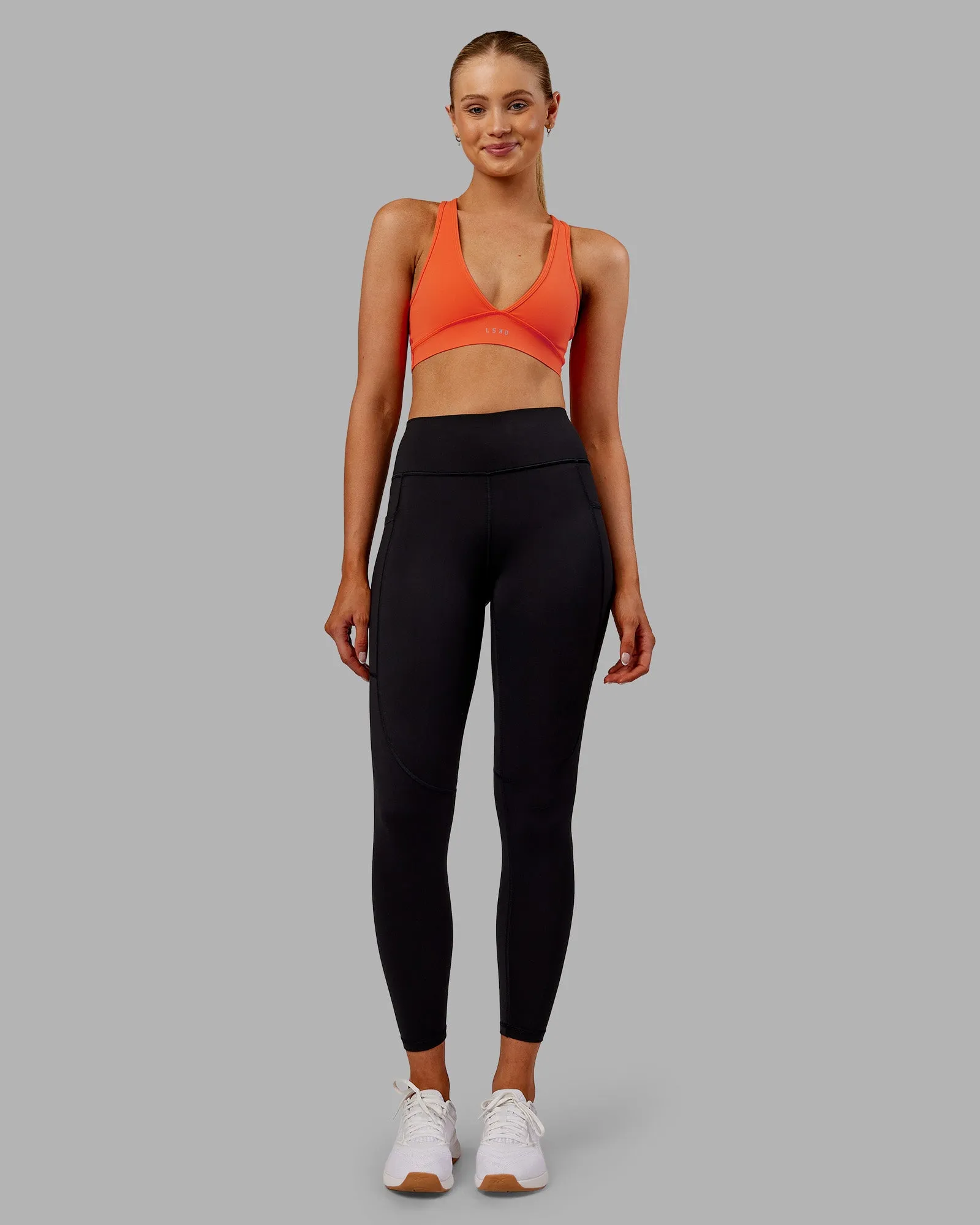 Rep Ultra High-Rise 7/8 Legging Pockets - Black-Ultra Orange sold by LSKD product image thumbnail 5