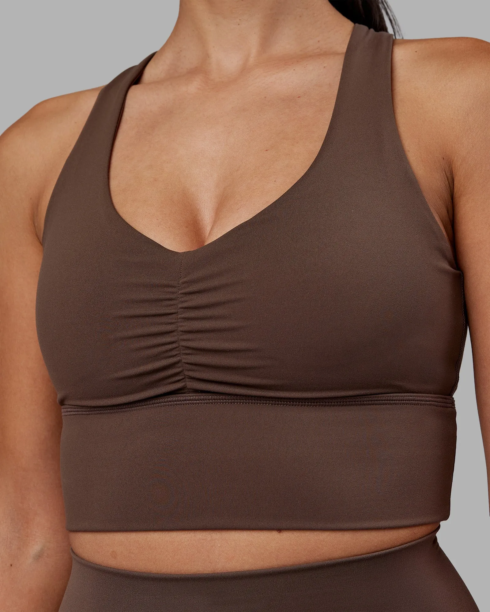 Evoke Longline Sports Bra - Chocolate Martini sold by LSKD product image thumbnail 4