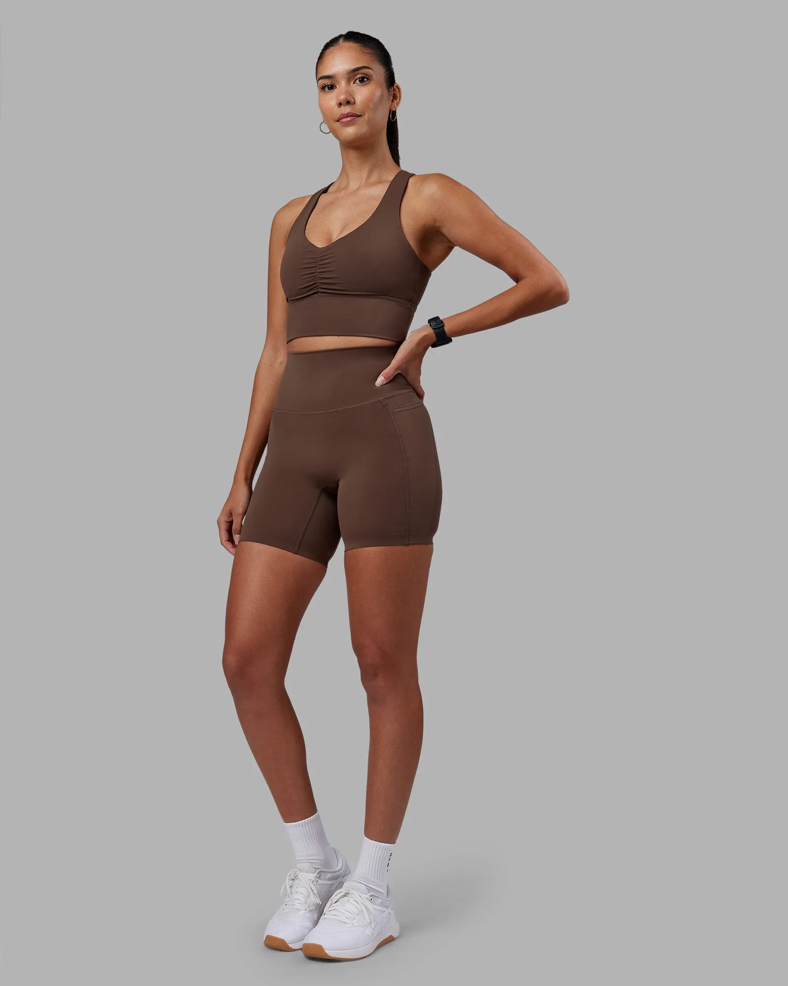 Evoke Longline Sports Bra - Chocolate Martini sold by LSKD product image thumbnail 3