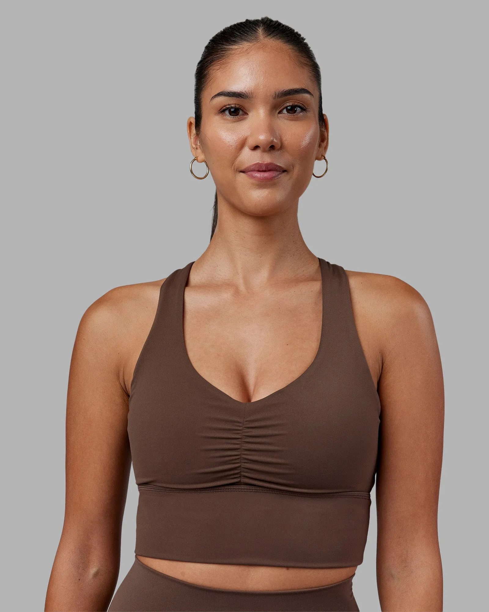 Evoke Longline Sports Bra - Chocolate Martini sold by LSKD