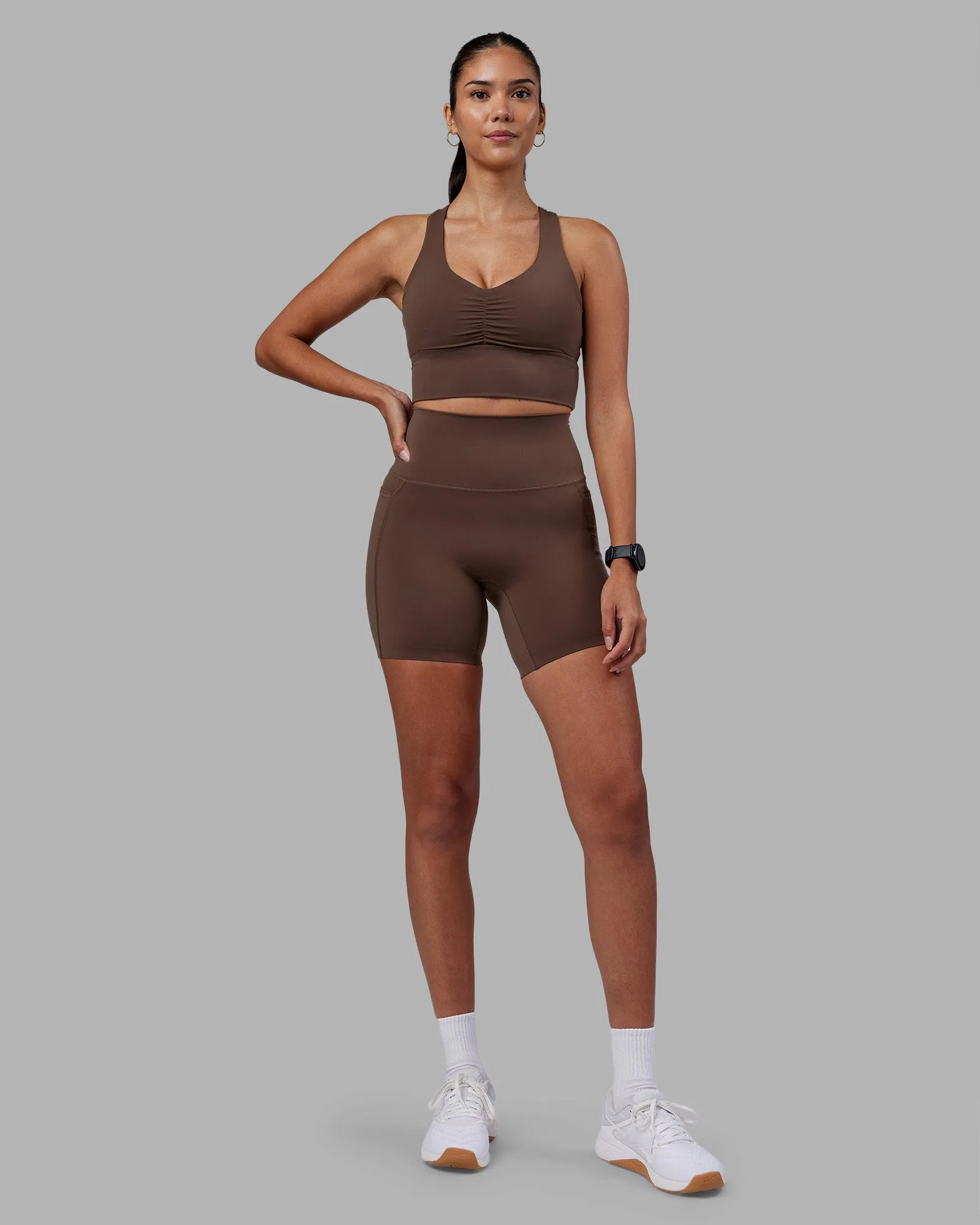 Evoke Longline Sports Bra - Chocolate Martini sold by LSKD product image thumbnail 5