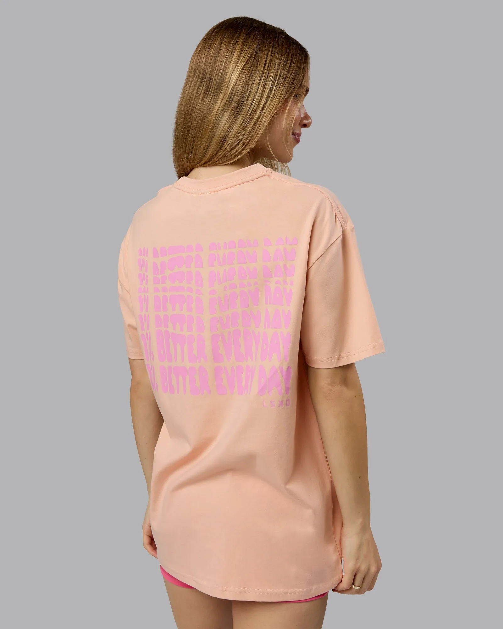 On Repeat FLXCotton Oversized Tee - Cameo Rose-Candy Pink sold by LSKD product image thumbnail 2